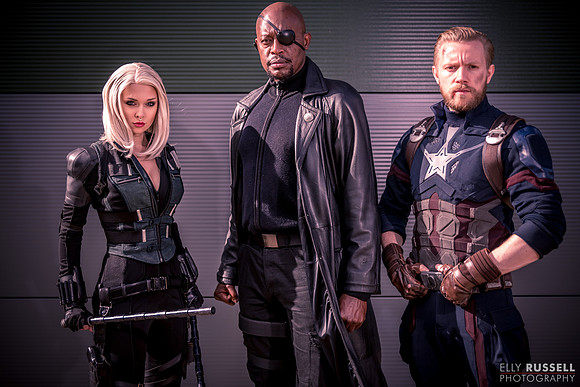 Black Widow, Nick Fury & Captain America